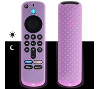 Funda de silicona para mando a distancia 2025 Amazon Fire TV Stick 4K / Fire TV Stick HD, funda protectora para Smart TV mando a distancia (brillo morado)