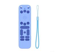 Funda de silicona para mando a distancia 4K Plus Pro - Agarre suave para controlador de TV, anti-caída, rojo fluorescente (azul fluorescente)