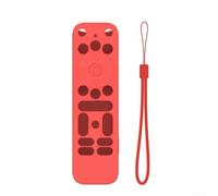 Funda de silicona para mando a distancia 4K Plus Pro - Agarre suave para controlador de TV, anti-caída, rojo fluorescente (rojo)