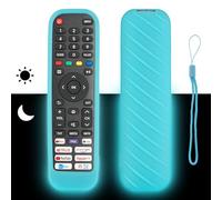 Funda de Silicona para Mando a Distancia Compatible con Hisense EN2G30H EN2D30H EN2J30H EN2N30H EN2N30H EN2A30 TV Mando a Distancia Funda Resistente a los Golpes con un cordón (Azul Fluorescente)
