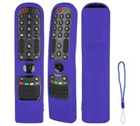 Funda de Silicona para Mando a Distancia Compatible con LG MR21GA MR21N MR21GC MR22GA MR22GN MR23GA MR23GN MR24GA MR24GN TV Mando a Distancia Funda Protectora a Prueba de Golpes con un cordón (Azul)