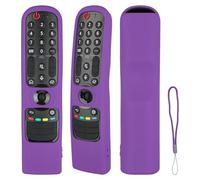 Funda de silicona para mando a distancia compatible con LG MR21GA MR21N MR21GC MR22GA MR22GN MR23GA MR23GN MR24GA MR24GN TV mando a distancia funda protectora a prueba de golpes con un cordón (morado)