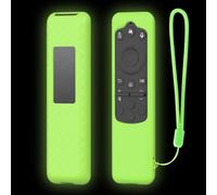 Funda de silicona para mando a distancia diseñada para Samsung BN59-01480A BN59-01455A TM2560E, ofrece absorción de golpes y agarre antideslizante durante el manejo (verde luminoso)