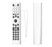 Funda de silicona para mando a distancia Hisense ERF2K38H EN2C36H - Funda protectora antideslizante a prueba de golpes con cordón (blanco)