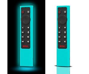 Funda de silicona para mando a distancia NVIDIA TV Glow in the Dark, funda remota Cover para NVIDIA Shield Android TV Pro/4K HDR Smart TV Mando a distancia (azul brillante) -【 Pack de 2】
