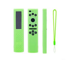 Funda de silicona para mando a distancia para Samsung BN59-1385, funda protectora luminosa, lavable, fácil de encontrar, 16,5 cm (verde luminoso)