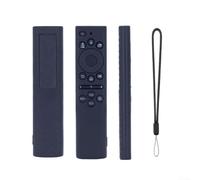 Funda de silicona para mando a distancia para Samsung BN59-1385, funda protectora luminosa, lavable, para encontrar fácilmente, 16,5 cm, color negro