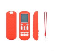 Funda de silicona para mando a distancia Samsung ARH-2201 AC, piel protectora con recortes precisos, funda suave lavable para uso en casa y oficina, 14 x 5,2 cm (rojo)