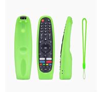 Funda de silicona para mando a distancia Sony RM C3408E, funda protectora antideslizante a prueba de golpes con textura de cuero, protector a prueba de polvo para controlador de TV (verde luminoso)