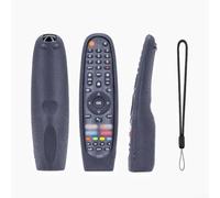 Funda de silicona para mando a distancia Sony RM C3408E, funda protectora antideslizante a prueba de golpes con textura de cuero, protector a prueba de polvo para controlador de TV (negro)