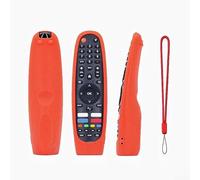 Funda de silicona para mando a distancia Sony RM C3408E, funda protectora antideslizante a prueba de golpes con textura de cuero, protector a prueba de polvo para controlador de TV (rojo)