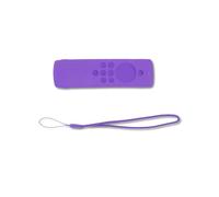 Funda de Silicona para Mando a Distancia, Suave y Duradera, con Protector Antideslizante y Recortes Precisos, Lavable y Ligera, Compatible con Fire TV Stick Lite, Transparente (Juego púrpura)