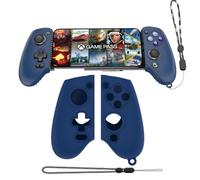 Funda de silicona para mando GameSir G8, funda protectora de mango para GameSir G8, funda protectora de agarre antiarañazos, protector de agarre a prueba de golpes con cordón (azul)