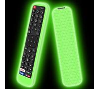 Funda de Silicona para Mando Hisense EN2X27HS EN2BI27H EN2BO27H EN2A27 Control Antideslizante Carcasa de Protector Compatible con Mando Smart TV Hisense (Glow Green)