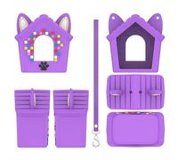 Funda de silicona para mascota digital interactiva Bitzee Doghouse, funda protectora a prueba de golpes para Doghouse Bitzee, accesorios electrónicos virtuales para mascotas (morado)