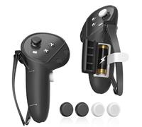 Funda de silicona para Meta Quest 3, accesorios para Meta TanReginal 3S, con correas ajustables para nudillos y 4 tapas de joystick, antiarañazos y sudor, cambio rápido de batería (azul)