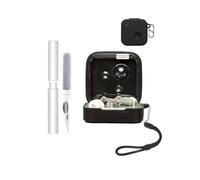 Funda de silicona para Nothing Ear (3) auriculares inalámbricos in-ear - Resistente a golpes, toergy impermeable, suave y duradero, con cordón, llavero y herramienta de limpieza, color negro