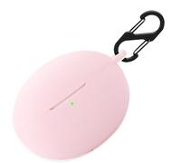 Funda de silicona para Oppo Enco Free 2 / Enco Free 2i, funda a prueba de golpes y funda protectora para la piel para Oppo Enco Free2 / Enco Free2i con llavero (rosa)