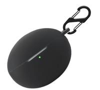 Funda de silicona para Oppo Enco Free 2 / Enco Free 2i, funda a prueba de golpes y funda protectora para la piel para Oppo Enco Free2 / Enco Free2i con llavero (negro)