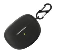 Funda de silicona para Oppo Enco X, funda protectora a prueba de golpes y funda protectora de piel para Oppo Enco X con llavero (negro)