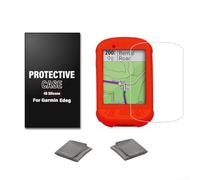 Funda de silicona para ordenador de bicicleta con película templada HD para Garmin Edge 1030 830 530 y ELEMNT 2 Ciclismo GPS Protección (530 Rojo)