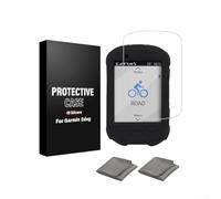 Funda de silicona para ordenador de bicicleta con película templada HD para Garmin Edge 1030 830 530 y ELEMNT 2 Cycling GPS Protection (830 Negro)