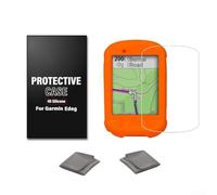 Funda de silicona para ordenador de bicicleta con película templada HD para Garmin Edge 1030 830 530 y ELEMNT 2 Ciclismo GPS Protección (530 Naranja)