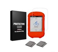 Funda de silicona para ordenador de bicicleta con película templada HD para Garmin Edge 1030 830 530 y ELEMNT 2 Cycling GPS Protection (830 rojo)