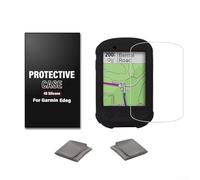 Funda de silicona para ordenador de bicicleta con película templada HD para Garmin Edge 1030 830 530 y ELEMNT 2 Ciclismo GPS Protección (530 Negro)