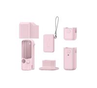 Funda de Silicona para OSMO Pocket 4 Funda Protectora Antirayaduras Protector de Pantalla Tapa de Lente Protector para Base Fija Rosa