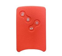 Funda De Silicona para Renault para Megan 3 para Laguna para Fluence para NEMA para Clio 4 para Captur Llavero Protección Cubierta Llave 4 Botones(Red)