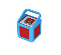 Funda de silicona para reproductor de audio Toniebox,: Silicona suave a prueba de golpes con mango (azul)