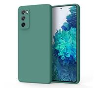 Funda de silicona para Samsung Galaxy S20 FE, cubierta de goma de gel suave al tacto, protección completa a prueba de golpes, cubierta líquida para Samsung S20 FE 5G/4G, verde oscuro