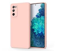 Funda de silicona para Samsung Galaxy S20 FE, cubierta de goma de gel suave al tacto, protección completa a prueba de golpes, funda líquida para Samsung S20 FE 5G/4G, color rosa arena