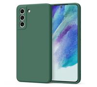 Funda de silicona para Samsung Galaxy S21 FE, funda de goma de gel suave al tacto, protección completa, a prueba de golpes, antiarañazos, para Samsung Galaxy S21 FE 5G de 6.4 pulgadas, color verde