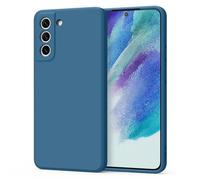 Funda de silicona para Samsung Galaxy S21 FE, funda de goma de gel suave al tacto, protección completa, a prueba de golpes, antiarañazos, para Samsung Galaxy S21 FE 5G de 6.4 pulgadas, color azul