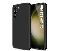 Funda de silicona para Samsung Galaxy S23 Plus, funda de gel suave, antiarañazos, compatible con Samsung Galaxy S23 Plus 5G de 6.6 pulgadas, color negro mate