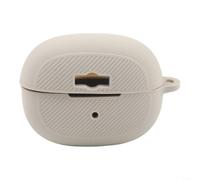 Funda de silicona para Shokz OpenDots ONE: funda a prueba de golpes con mosquetón y kit de limpieza, carcasa a prueba de polvo (gris)