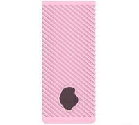 Funda de silicona para Skullcandy Dime compatible con accionamiento de botón natural y puerto, sin huecos u obstrucciones (rosa)
