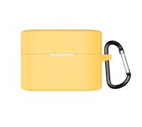 Funda de silicona para Sony WF-1000XM6, funda protectora de silicona suave compatible con auriculares Sony WF-1000XM6, funda para auriculares con accesorios de mosquetón (amarillo)