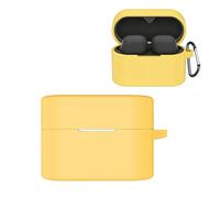 Funda de silicona para Sony WF-1000XM6, funda protectora para auriculares con mosquetón, protección completa para WF-1000XM6, accesorios a prueba de caídas y polvo (amarillo)