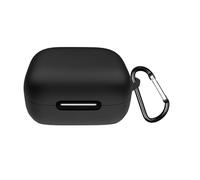 Funda de silicona para Soundcore P30i, funda protectora para auriculares con mosquetón, protección completa para Soundcore P30i, a prueba de caídas y polvo (negro)