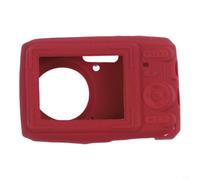 Funda de Silicona para Suave para Cámara para Kodak Pixpro FZ45 - Estuche Protector Antigolpes para Ajuste Accesos Botones para Puerto Negro 97g(Red)