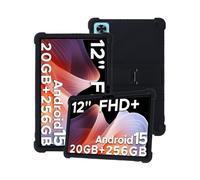 Funda de silicona para tablet DOOGEE T36 de 12 pulgadas con cobertura completa, a prueba de golpes, antiarañazos, soporte ajustable y funda de silicona suave, color negro