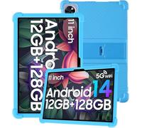 Funda de silicona para tablet DOOGEE U11 de 11 pulgadas con cobertura completa, a prueba de golpes, antiarañazos, soporte ajustable y funda de silicona suave, azul claro