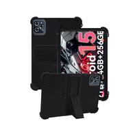 Funda de silicona para tablet TABWEE W90/T90 con cobertura completa, a prueba de golpes, antiarañazos, soporte ajustable y funda de silicona suave, color negro