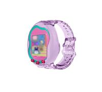 Funda de silicona para Tamagotchi Bandai Uni - Funda protectora suave con correa de mano, toergy cómoda, portátil, antiarañazos, para máquina de juego de mascotas (morado transparente)