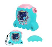 Funda de silicona para Tamagotchi Paradise con tapa, funda protectora de pie para Tamagotchi Paradise accesorios para mascotas con cordón (azul aguamarina)
