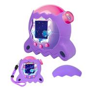 Funda de silicona para Tamagotchi Paradise con tapa, funda protectora de pie para Tamagotchi Paradise accesorios para mascotas con cordón (morado)
