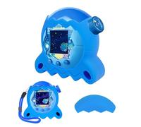 Funda de silicona para Tamagotchi Paradise con tapa, funda protectora de pie para Tamagotchi Paradise accesorios para mascotas con cordón (azul)